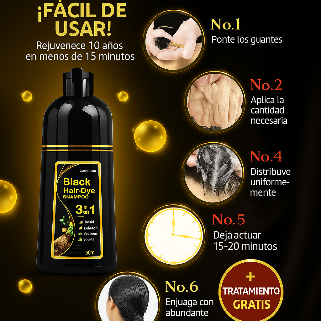 Mirate mas joven|Shampoo Anticanas +Tratamiento de colageno Gratis🎁